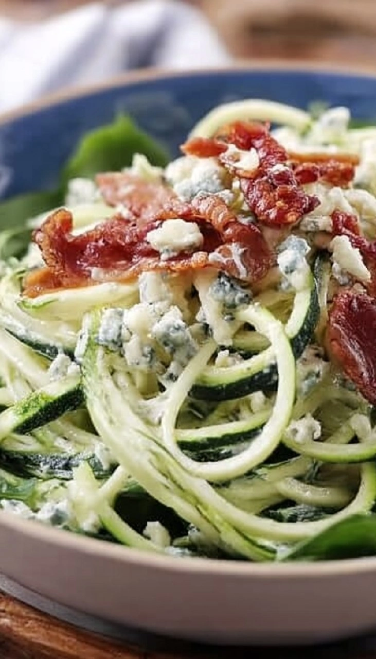 Blue Cheese And Bacon Zoodle Salad
