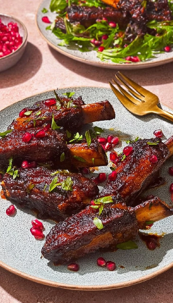 Pomegranate-Glazed Lamb Ribs