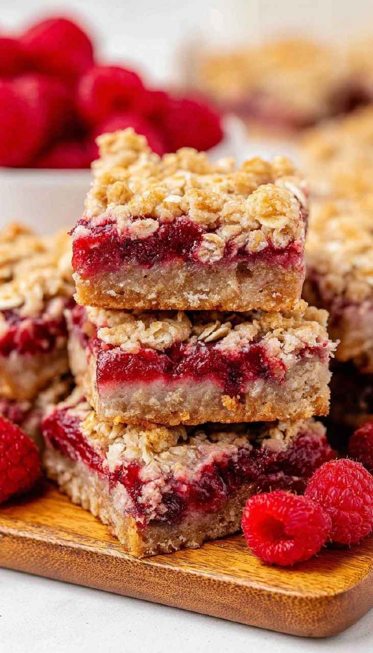 Raspberry Oat Bars