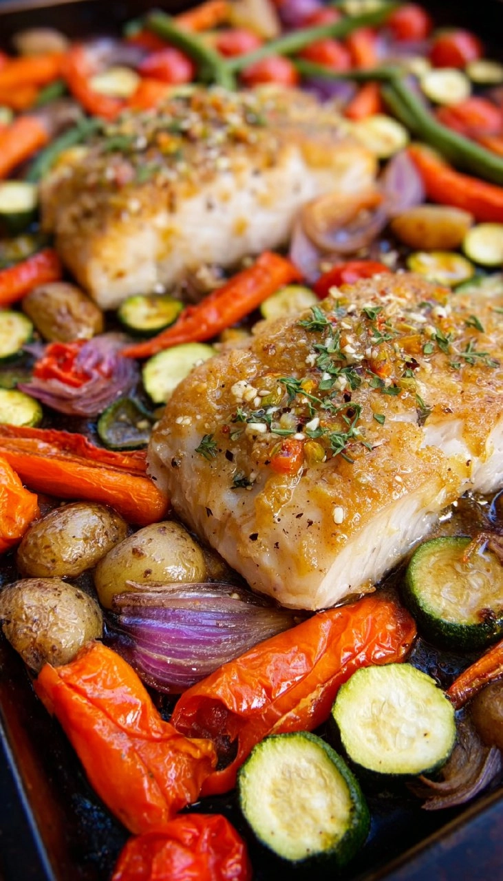 Sheet Pan Cod And Vegetables