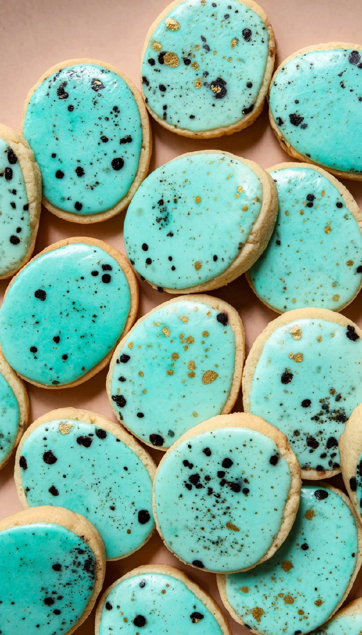 Speckled Egg Easter Shortbread Cookies