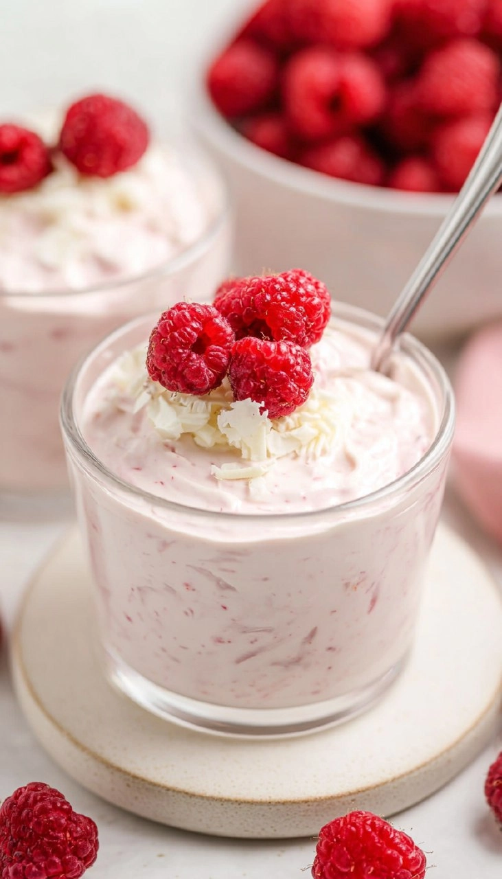 White Chocolate Raspberry Mousse