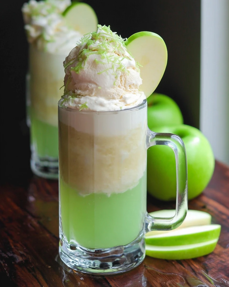Green Apple Ice Cream Soda Float