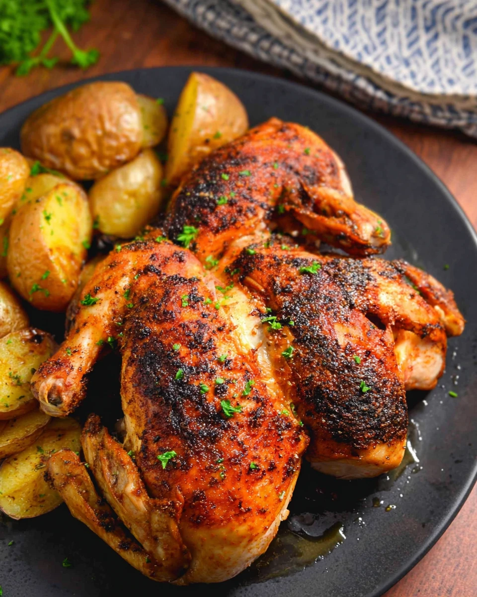 Spatchcock Chicken Roasted With Potatoes 7 Spatchcock Chicken Roasted With Potatoes