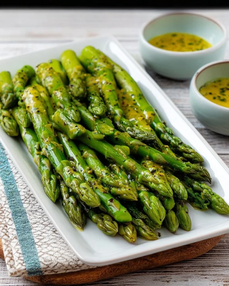Barely-Cooked-Asparagus-With-Lemon-Mustard-Vinaigrette-Recipe