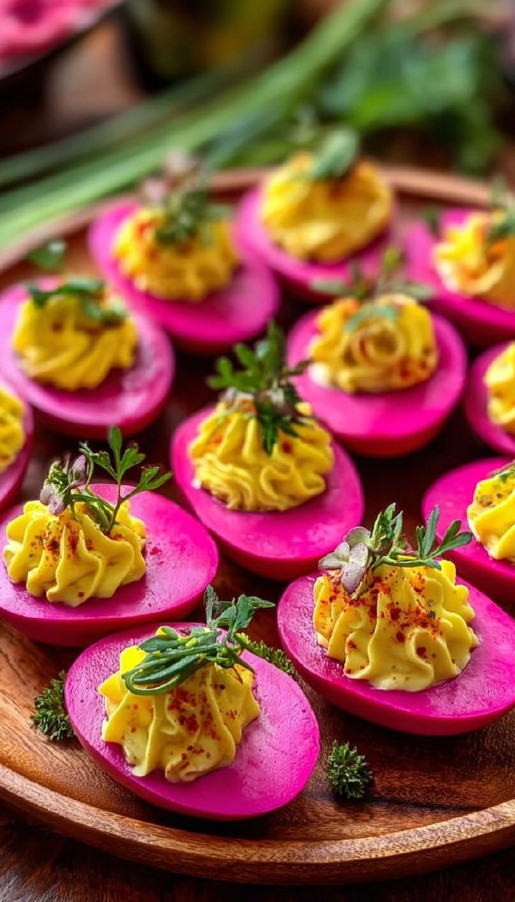 Beet Deviled Eggs