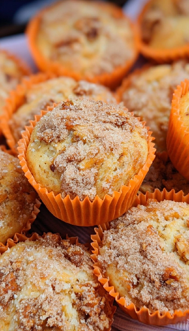 Cream Cheese Stuffed Carrot Cake Muffins