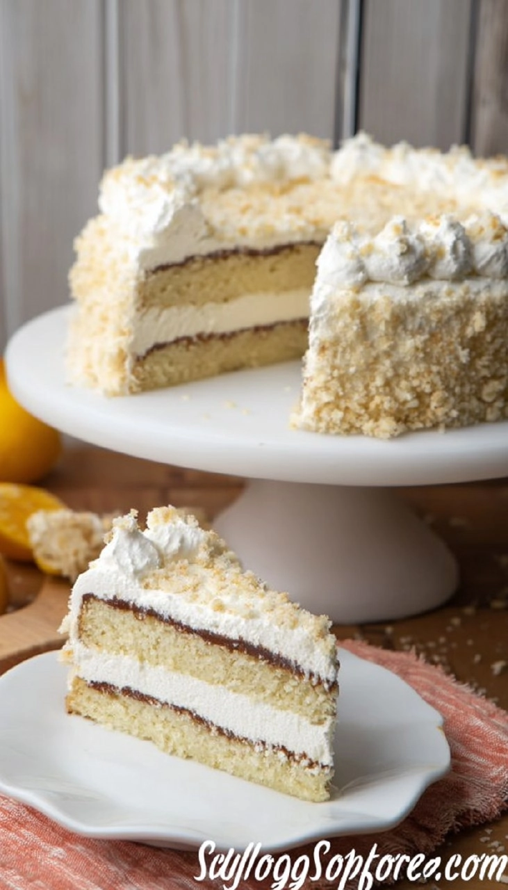 Sugar Free Low Carb Keto Italian Lemon Cream Cake