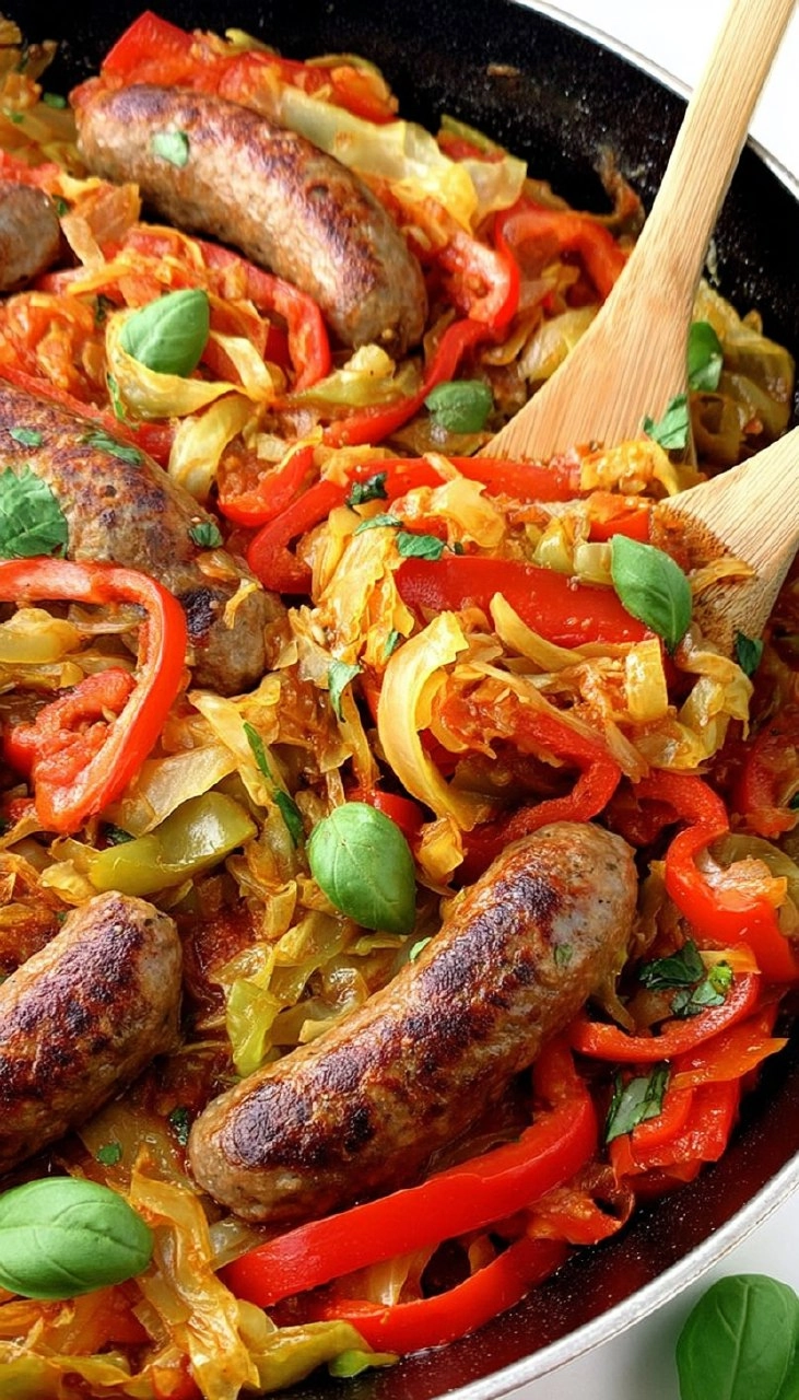 Italian Sausage And Peppers Cabbage Skillet 7 Italian Sausage And Peppers Cabbage Skillet