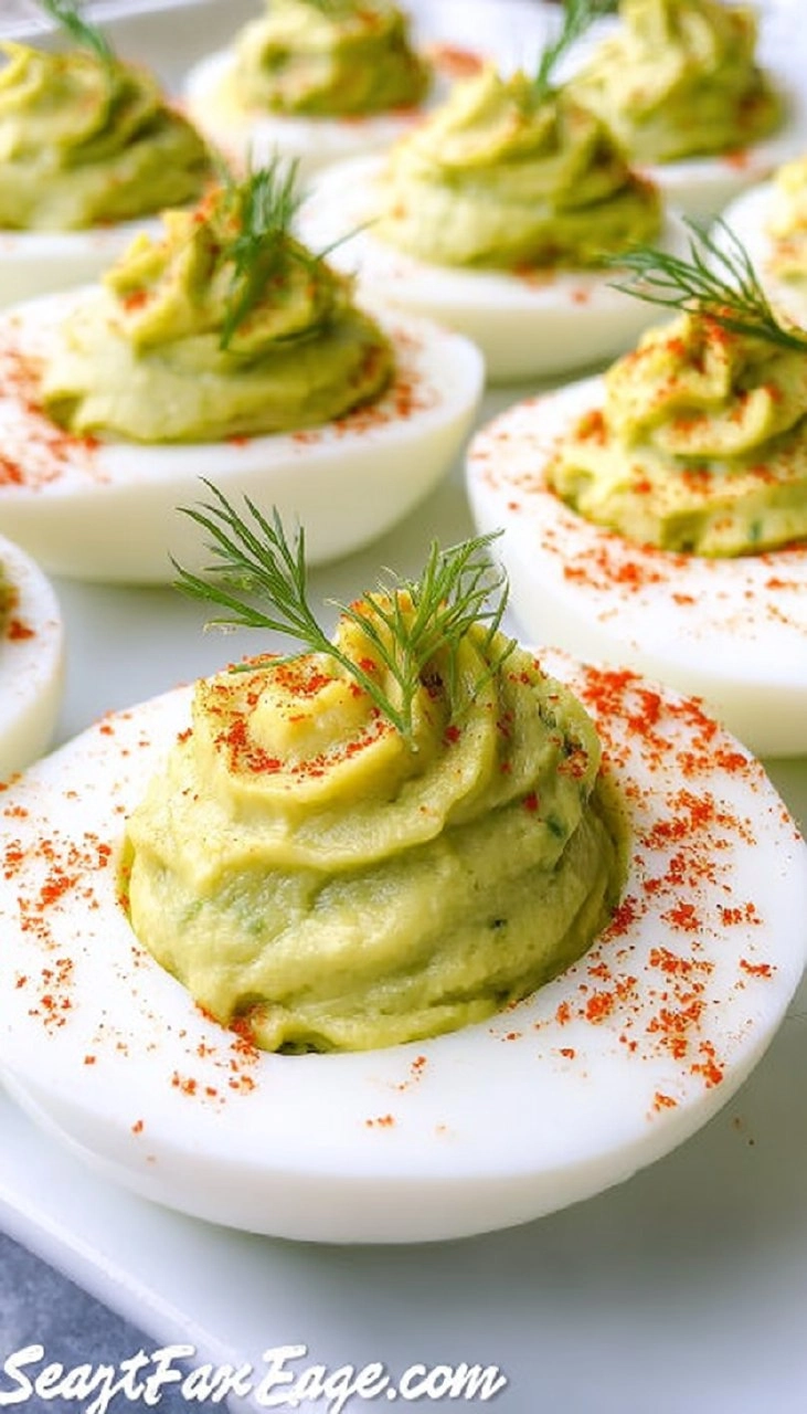 Low Carb Keto Avocado Deviled Eggs