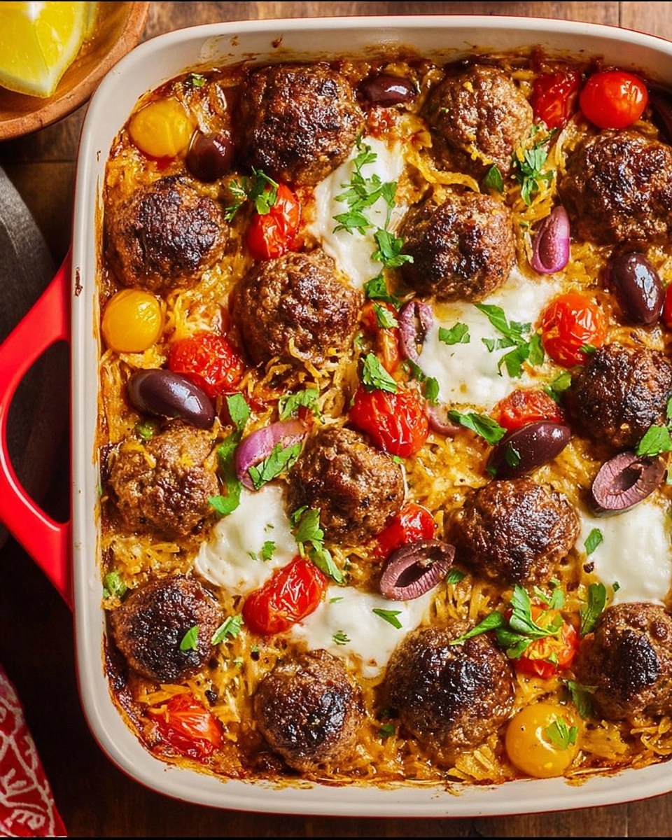 Mediterranean Meatball Casserole