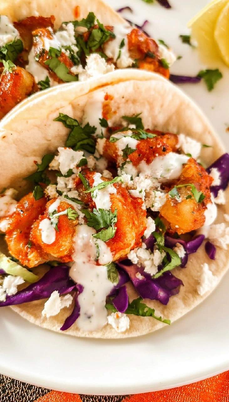 Shrimp Tacos With Cilantro Lime Crema