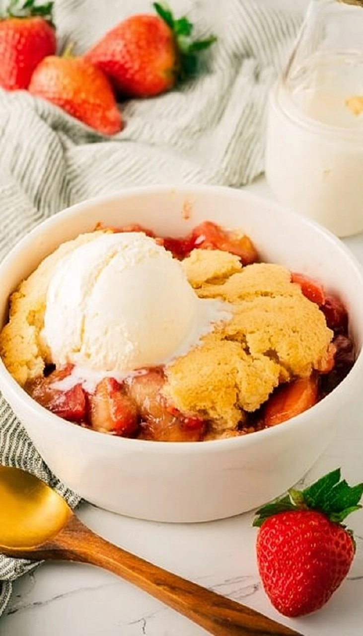Strawberry Cobbler 7 Strawberry Cobbler