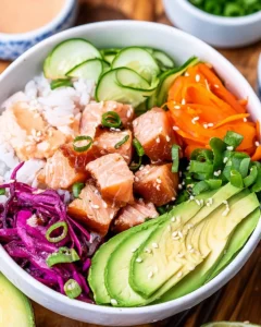 Cooked-Salmon-Poke-Bowls-With-Avocado-And-Spicy-Mayo-Recipe