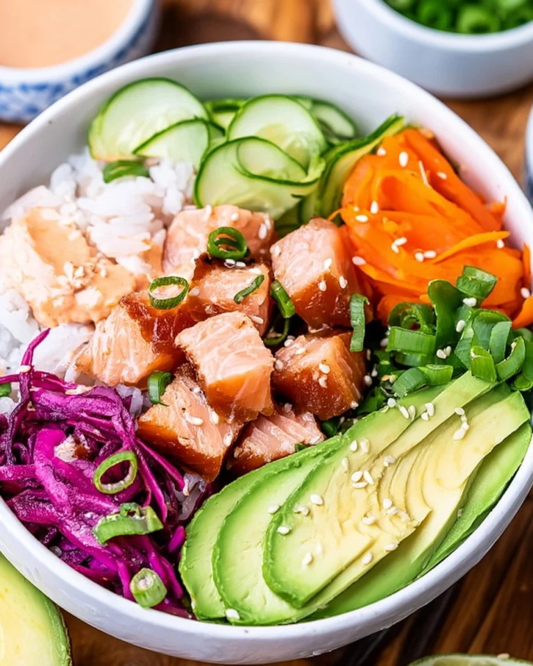 Cooked-Salmon-Poke-Bowls-With-Avocado-And-Spicy-Mayo-Recipe