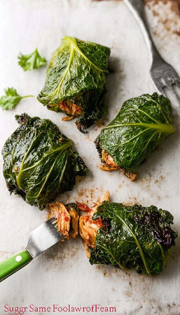 Low Carb Keto Thai Chicken Cabbage Rolls