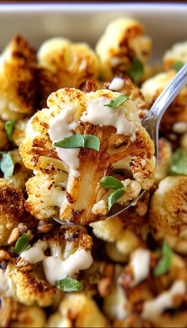 Roasted Cauliflower With Tahini