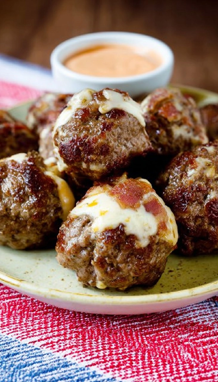 Bacon Cheeseburger Meatballs 7 Bacon Cheeseburger Meatballs