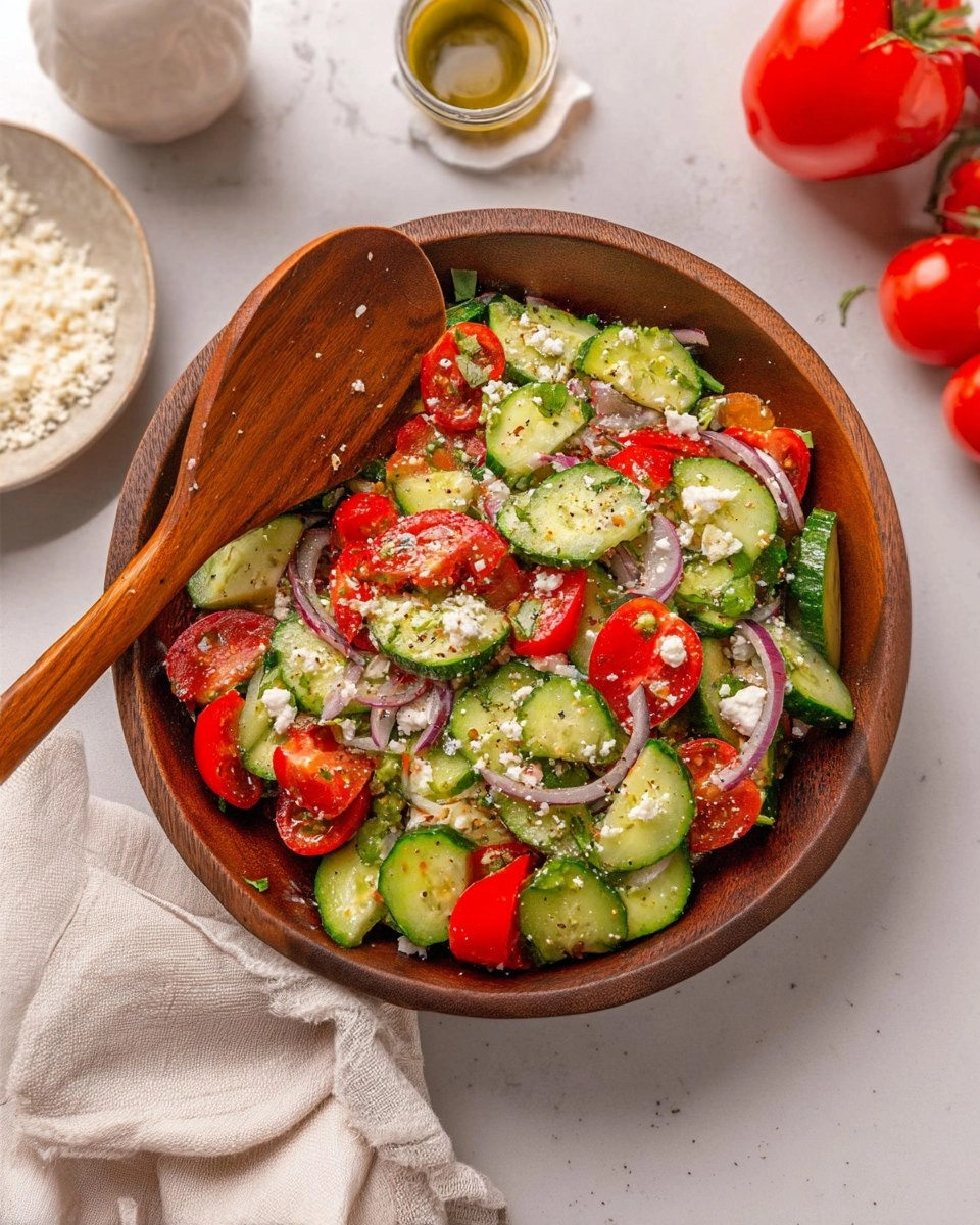 Tomato Cucumber Onion Salad 6 Tomato Cucumber Onion Salad