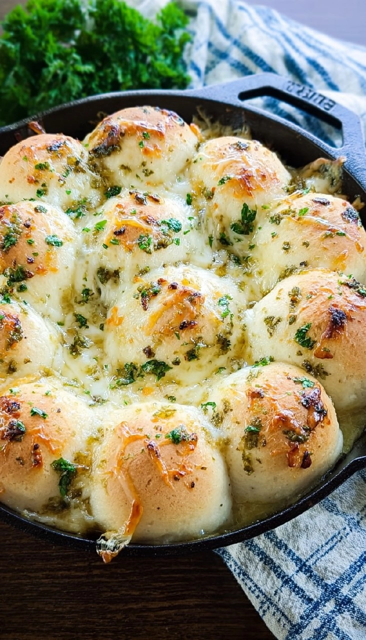 Cheesy Garlic Skillet Rolls 7 Cheesy Garlic Skillet Rolls
