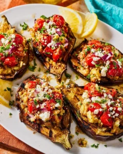 Greek-Charred-Eggplant-with-Tomato-and-Feta-Recipe