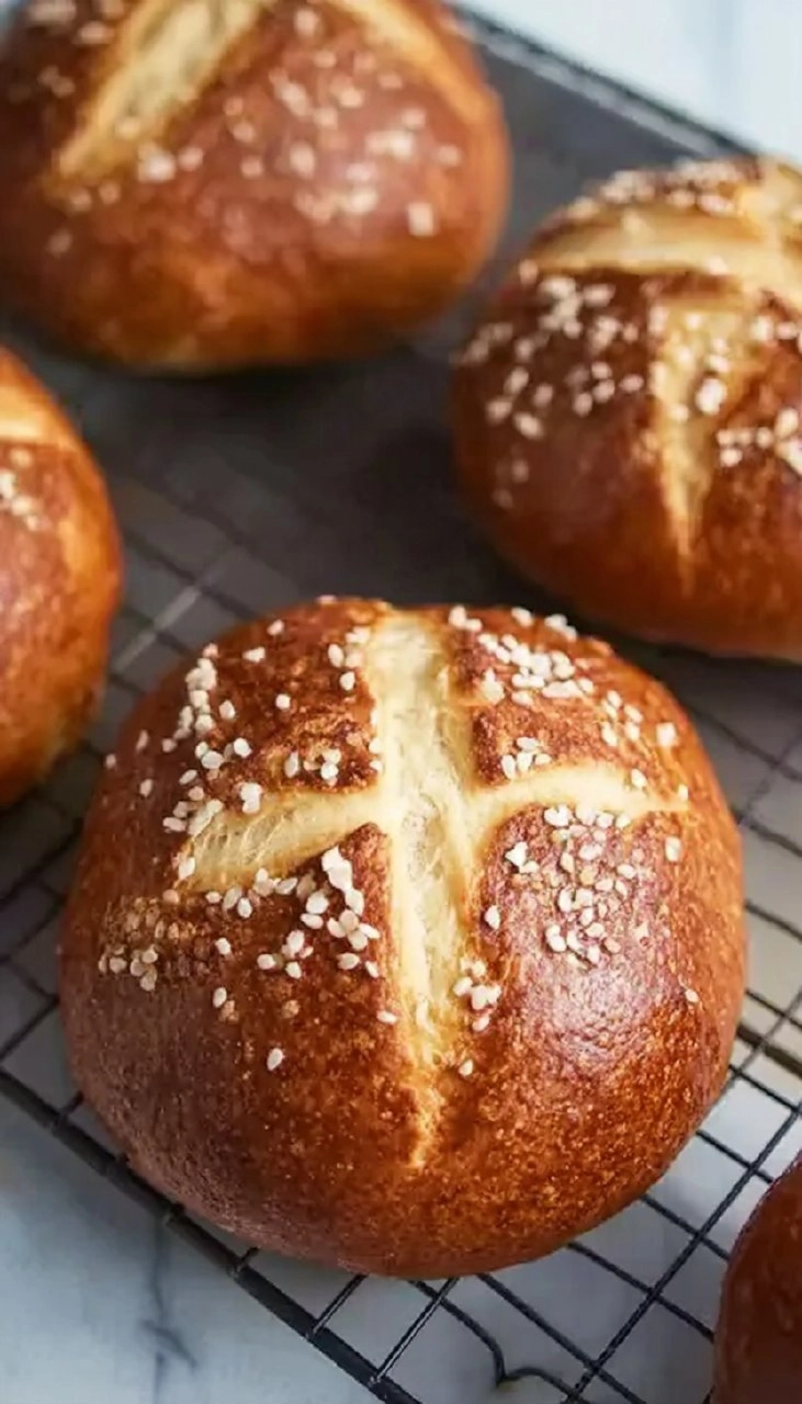 Overnight Soft Sourdough Pretzel Buns 7 Overnight Soft Sourdough Pretzel Buns