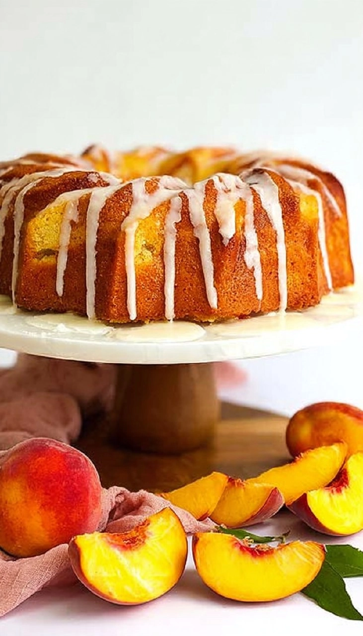 Peach Cobbler Pound Cake 7 Peach Cobbler Pound Cake