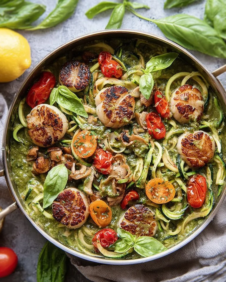 Pesto-Zucchini-Noodles-With-Seared-Scallops-Recipe