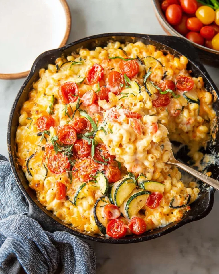 Skillet-Mac-And-Cheese-With-Tomatoes-And-Zucchini-Recipe