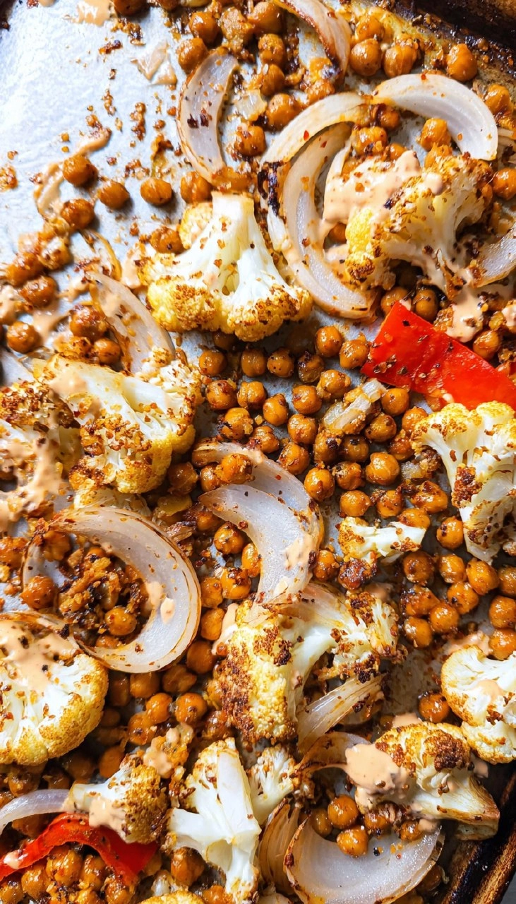 Roasted Cauliflower And Chickpeas With Buffalo Tahini 7 Roasted Cauliflower And Chickpeas With Buffalo Tahini
